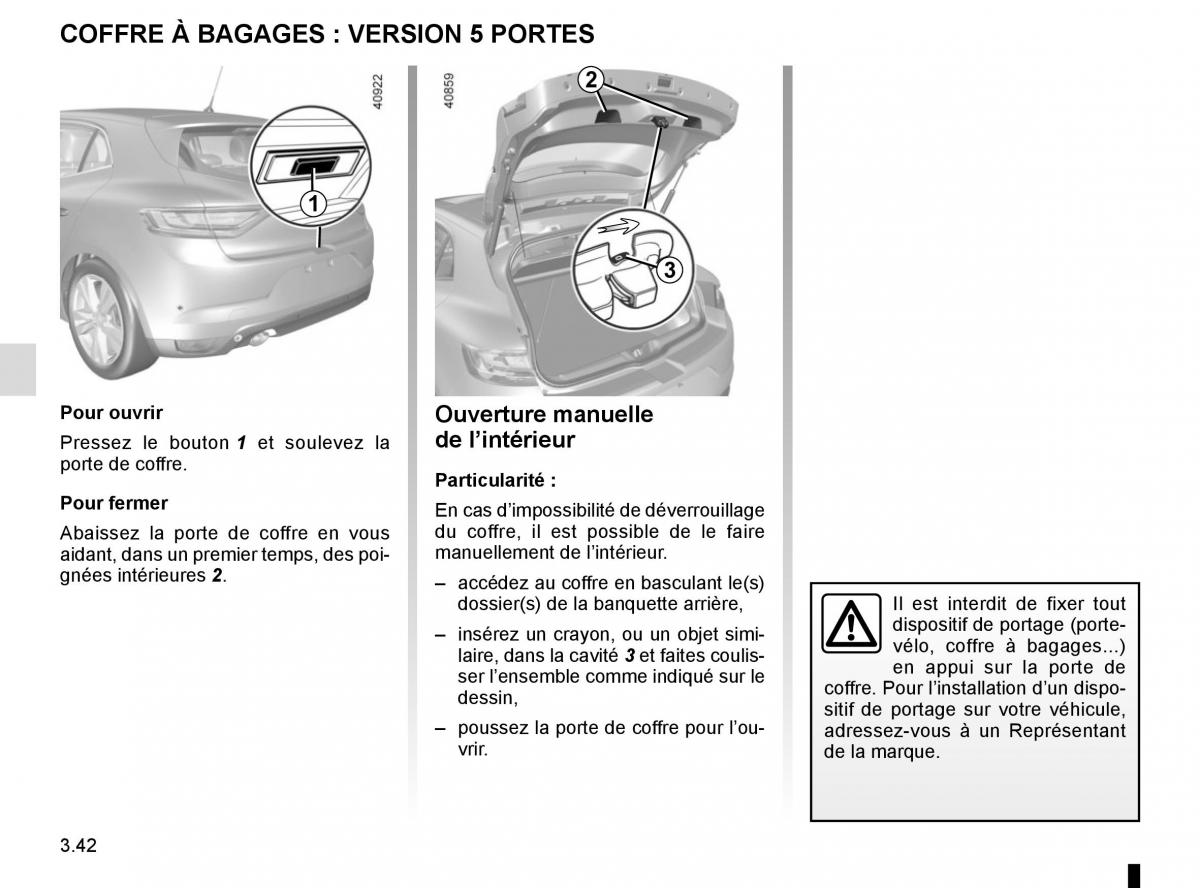 Renault Megane IV 4 manuel du proprietaire / page 236