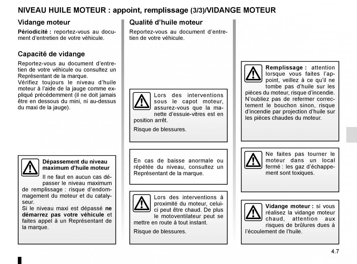 Renault Megane IV 4 manuel du proprietaire / page 257