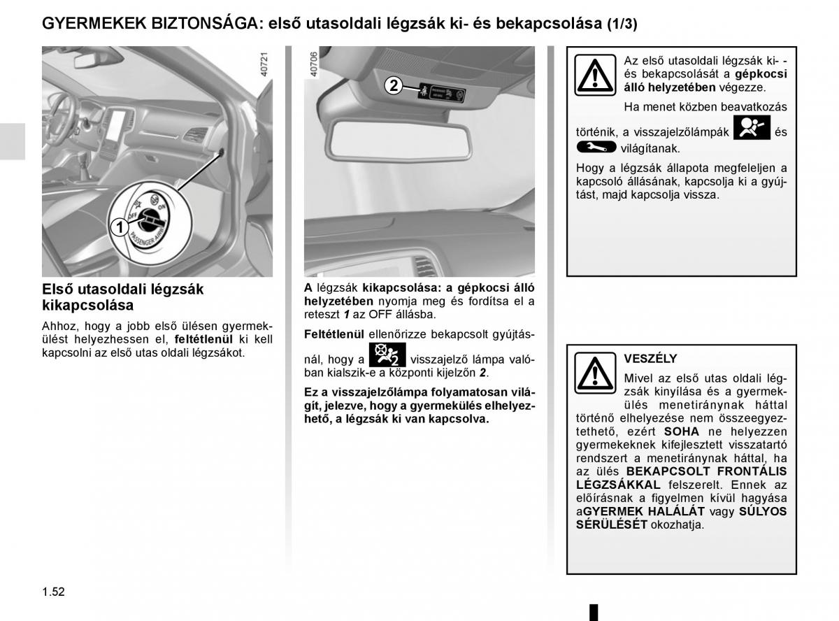 Renault Megane IV 4 Kezelesi utmutato / page 58