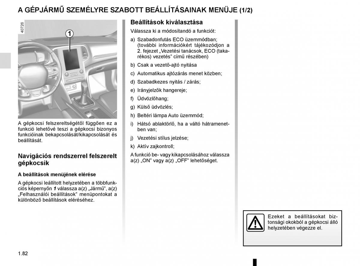 Renault Megane IV 4 Kezelesi utmutato / page 88