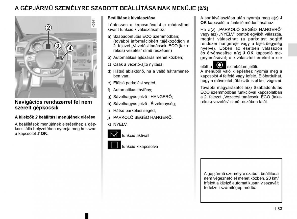 Renault Megane IV 4 Kezelesi utmutato / page 89