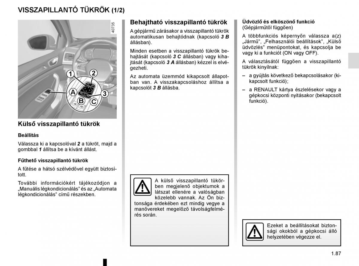 Renault Megane IV 4 Kezelesi utmutato / page 93