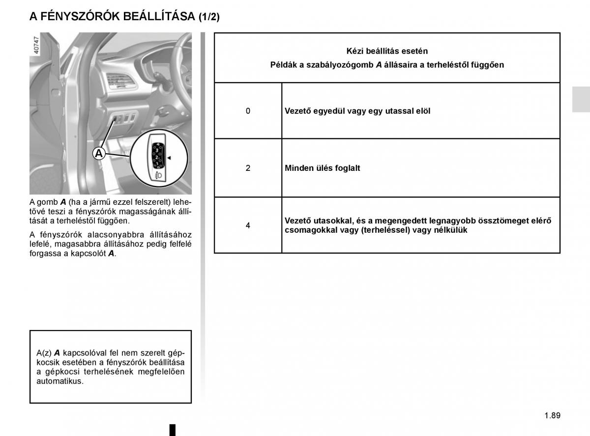 Renault Megane IV 4 Kezelesi utmutato / page 95