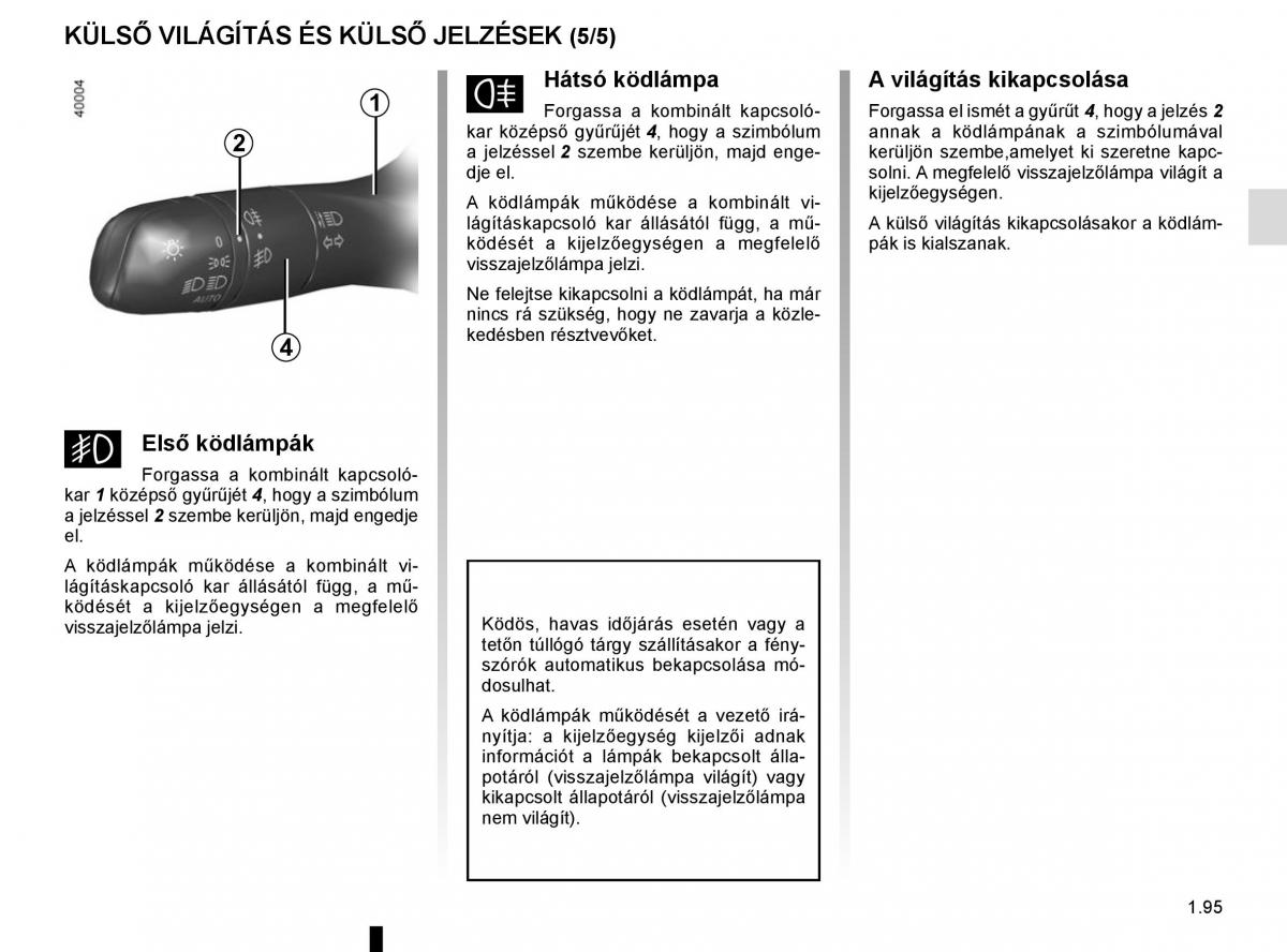 Renault Megane IV 4 Kezelesi utmutato / page 101