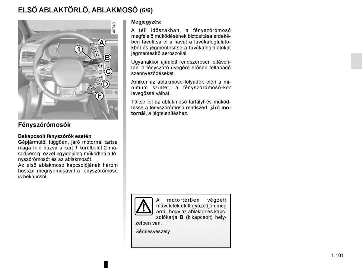 Renault Megane IV 4 Kezelesi utmutato / page 107