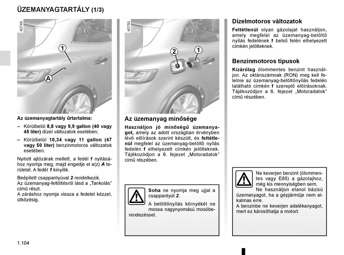 Renault Megane IV 4 Kezelesi utmutato / page 110