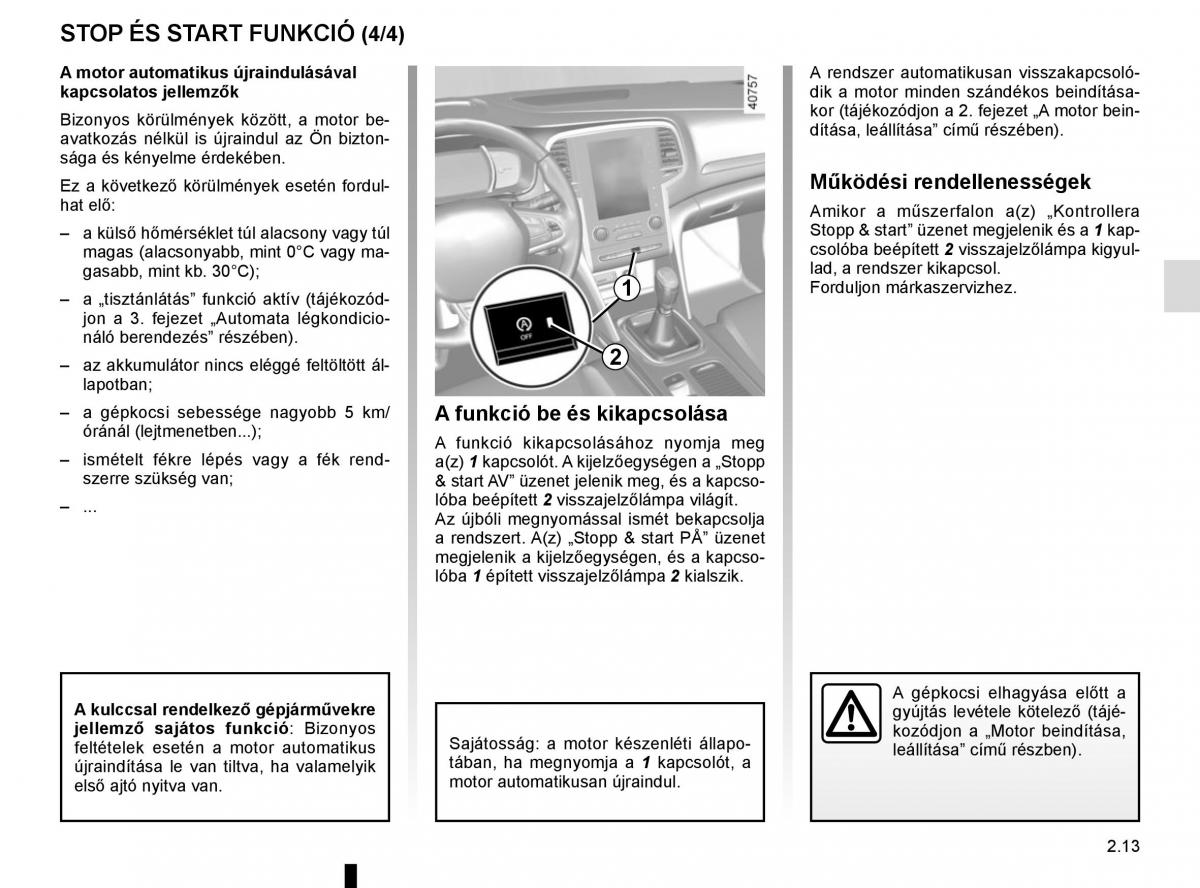 Renault Megane IV 4 Kezelesi utmutato / page 125