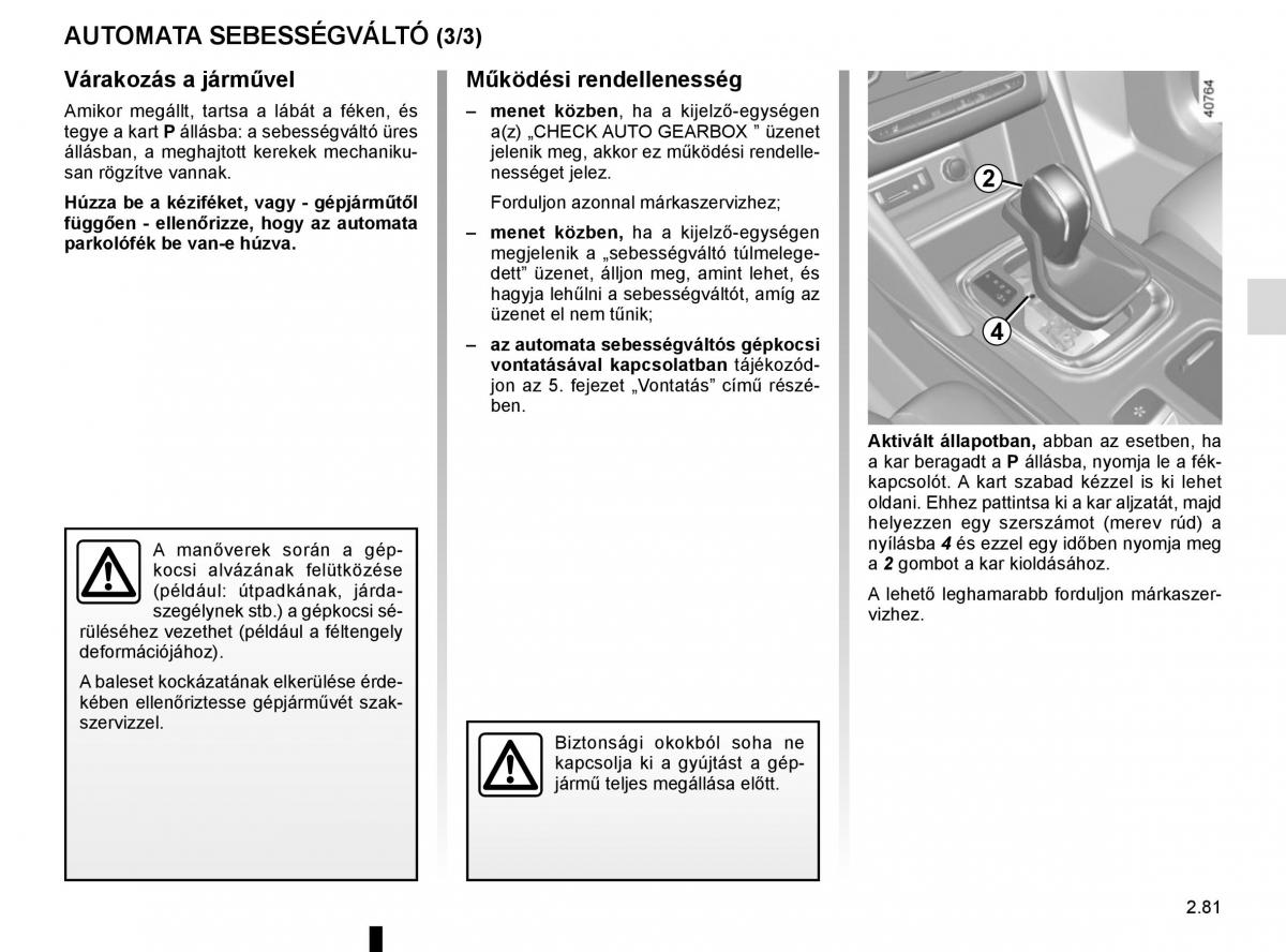 Renault Megane IV 4 Kezelesi utmutato / page 193