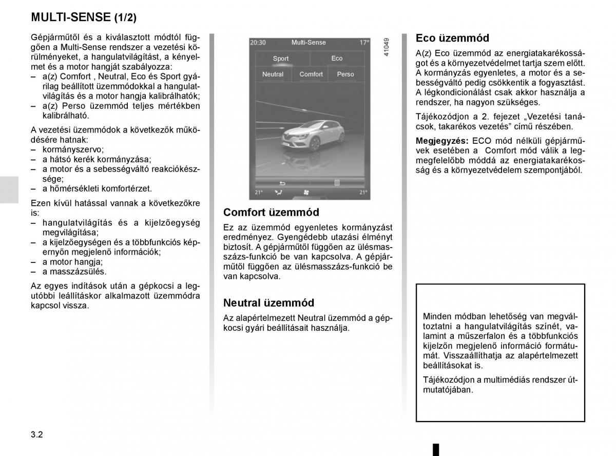 Renault Megane IV 4 Kezelesi utmutato / page 196