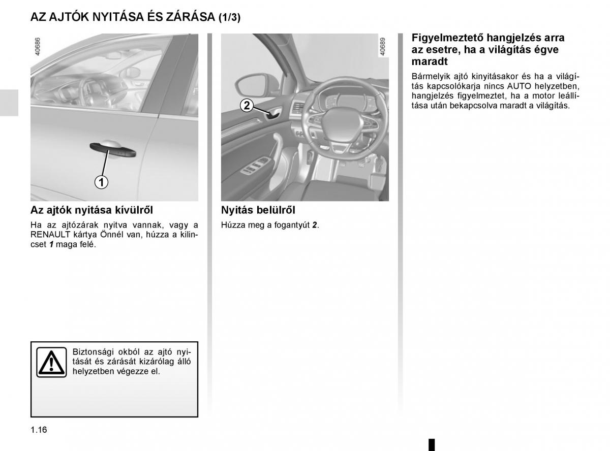 Renault Megane IV 4 Kezelesi utmutato / page 22