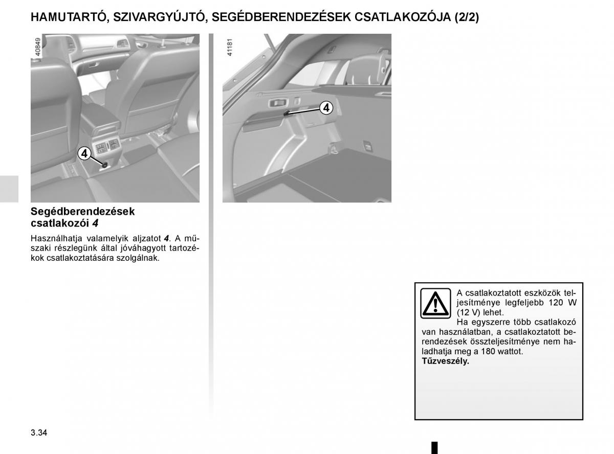 Renault Megane IV 4 Kezelesi utmutato / page 228