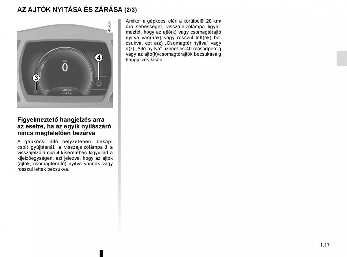 Renault Megane IV 4 Kezelesi utmutato / page 23