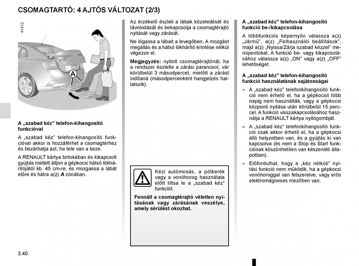 Renault Megane IV 4 Kezelesi utmutato / page 234