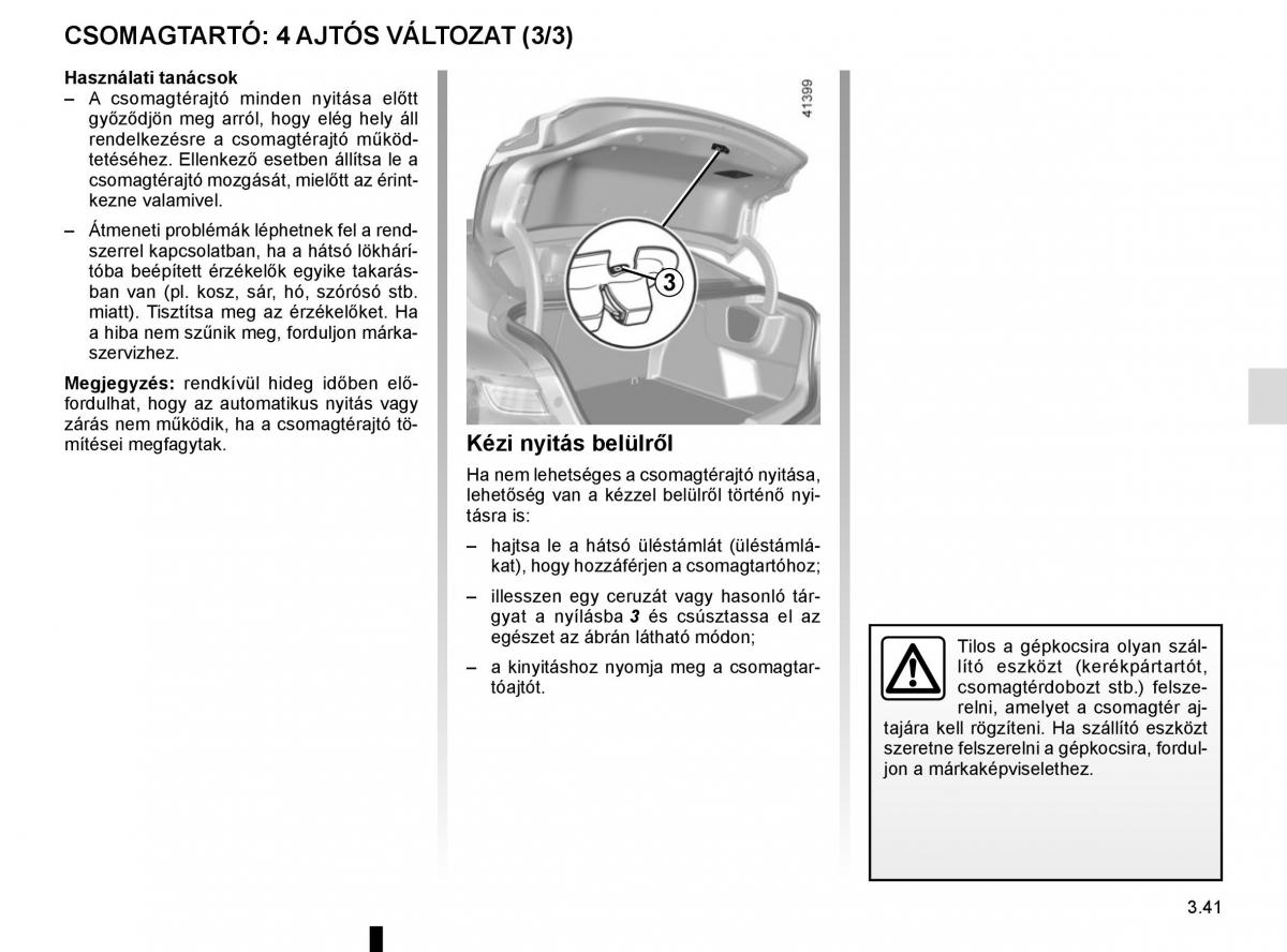 Renault Megane IV 4 Kezelesi utmutato / page 235