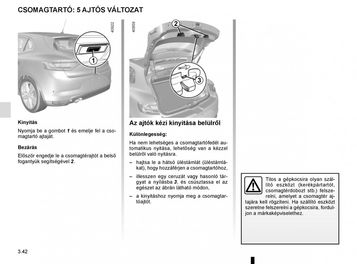 Renault Megane IV 4 Kezelesi utmutato / page 236