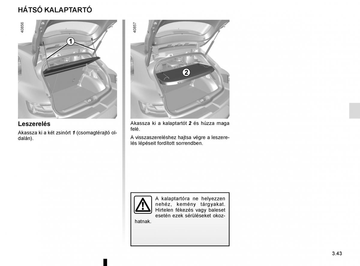 Renault Megane IV 4 Kezelesi utmutato / page 237