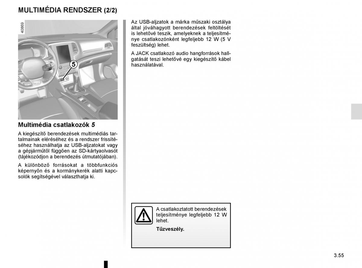 Renault Megane IV 4 Kezelesi utmutato / page 249