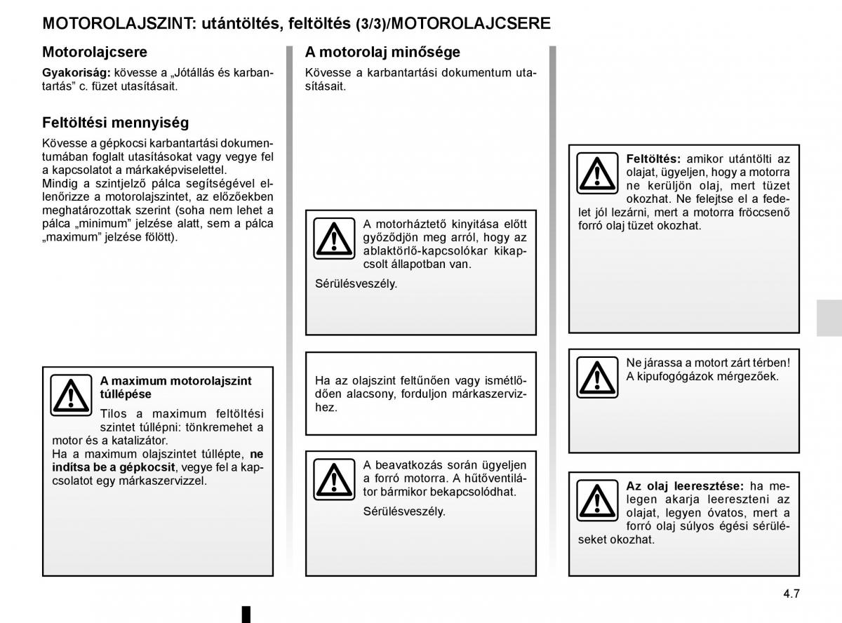 Renault Megane IV 4 Kezelesi utmutato / page 257