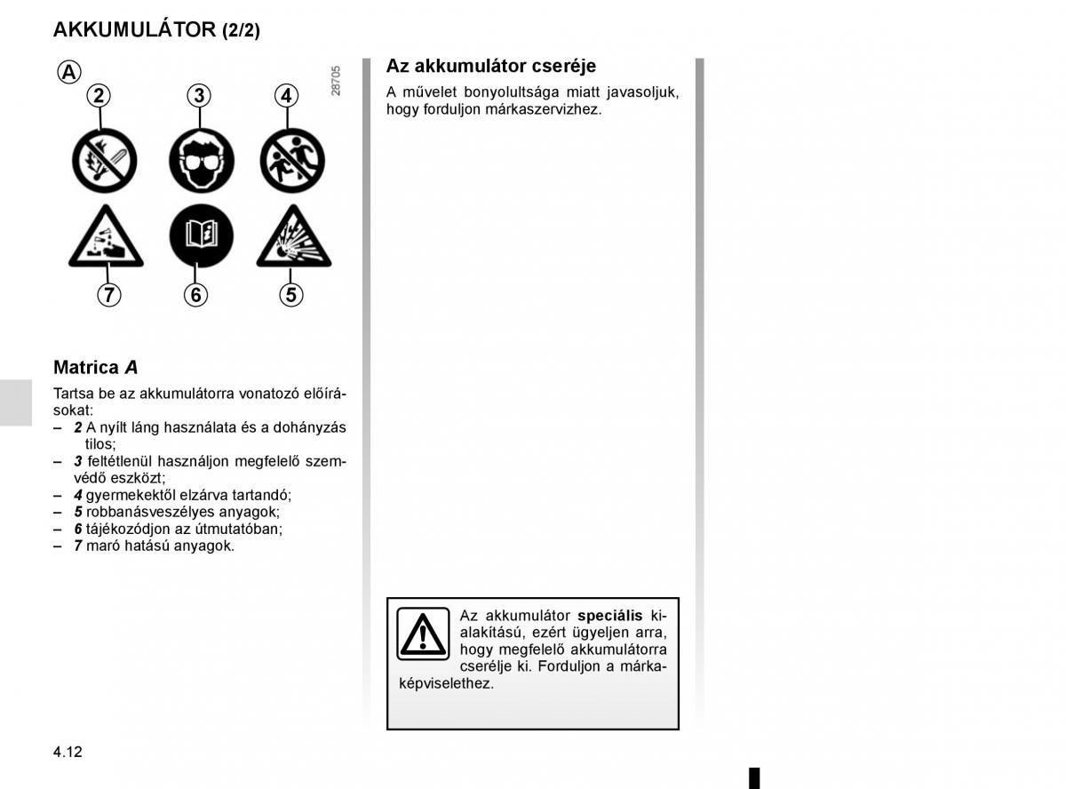 Renault Megane IV 4 Kezelesi utmutato / page 262