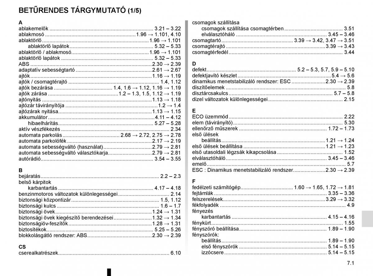 Renault Megane IV 4 Kezelesi utmutato / page 333