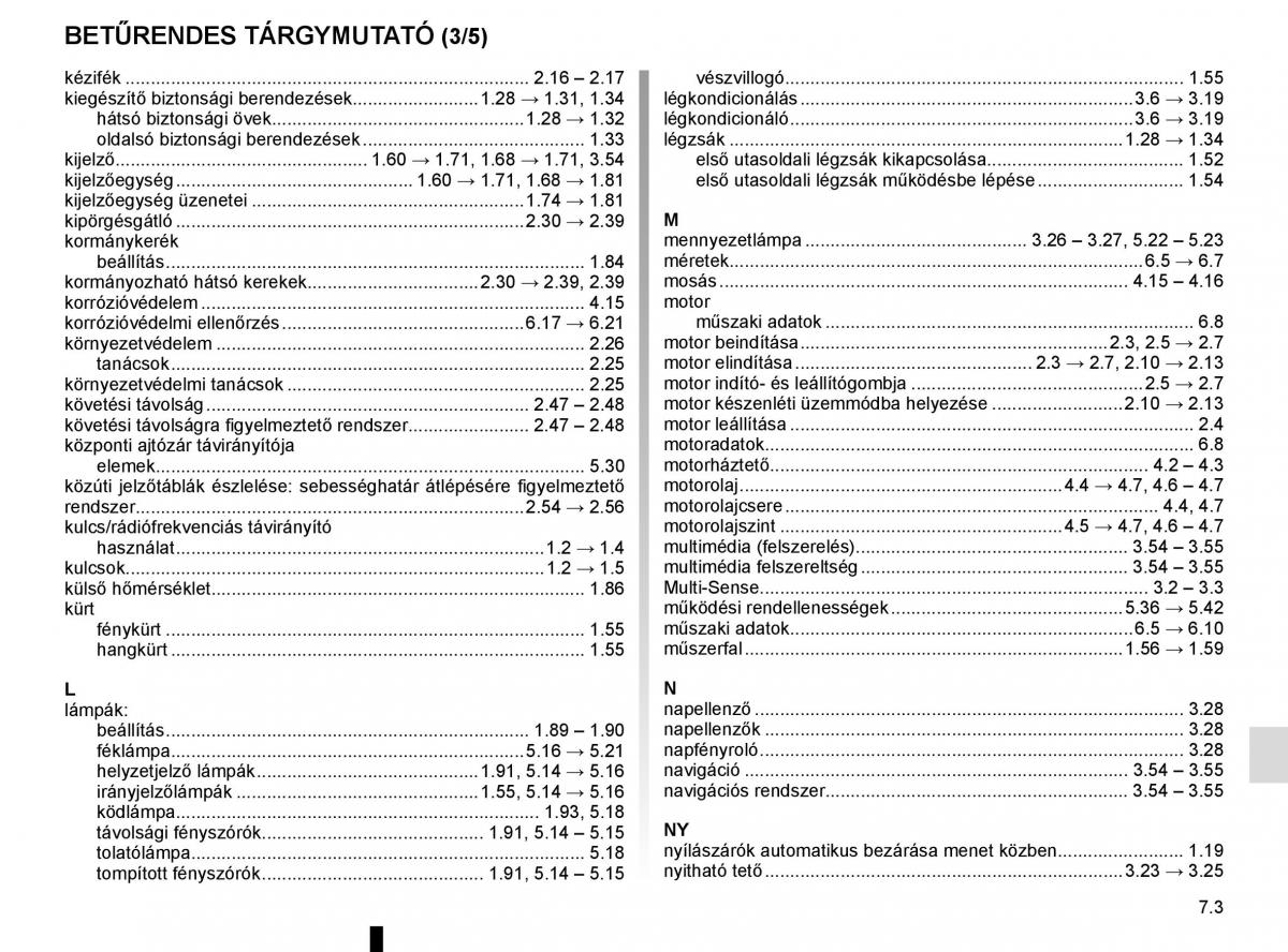 Renault Megane IV 4 Kezelesi utmutato / page 335