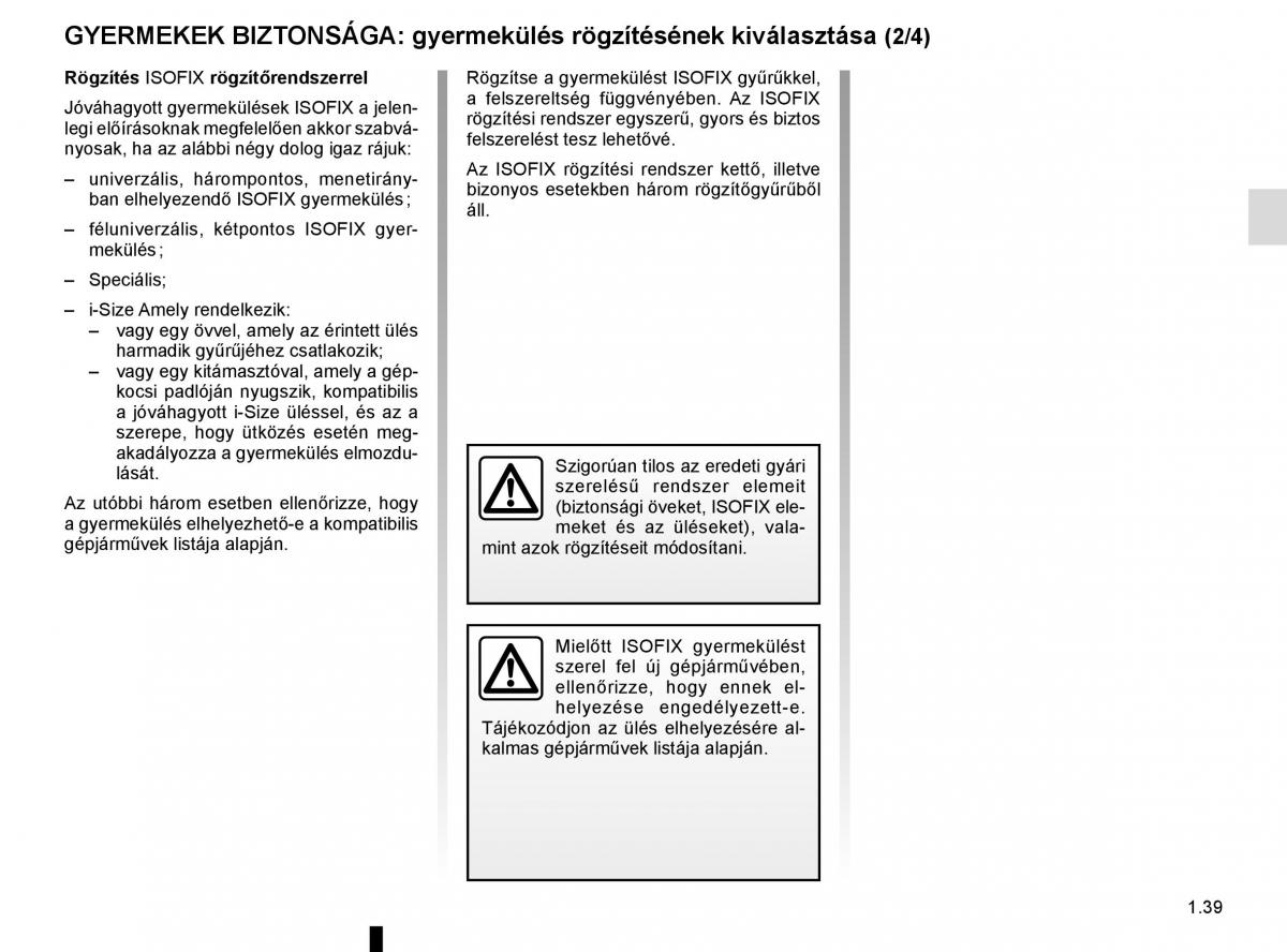 Renault Megane IV 4 Kezelesi utmutato / page 45