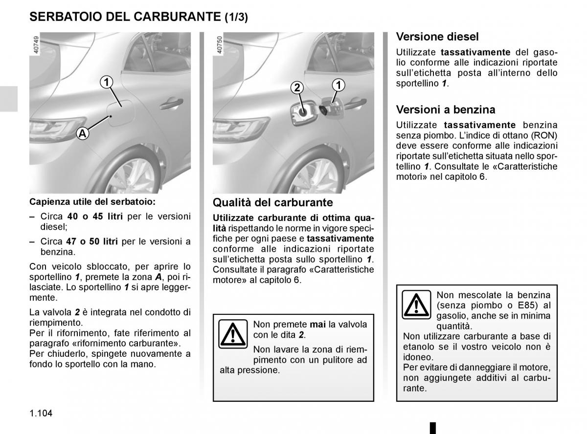 Renault Megane IV 4 manuale del proprietario / page 110