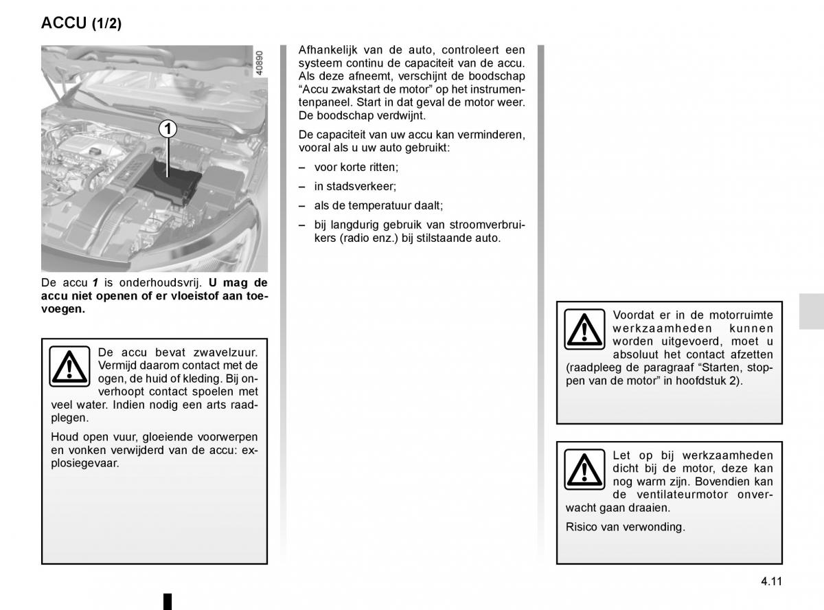 Renault Megane IV 4 handleiding / page 261