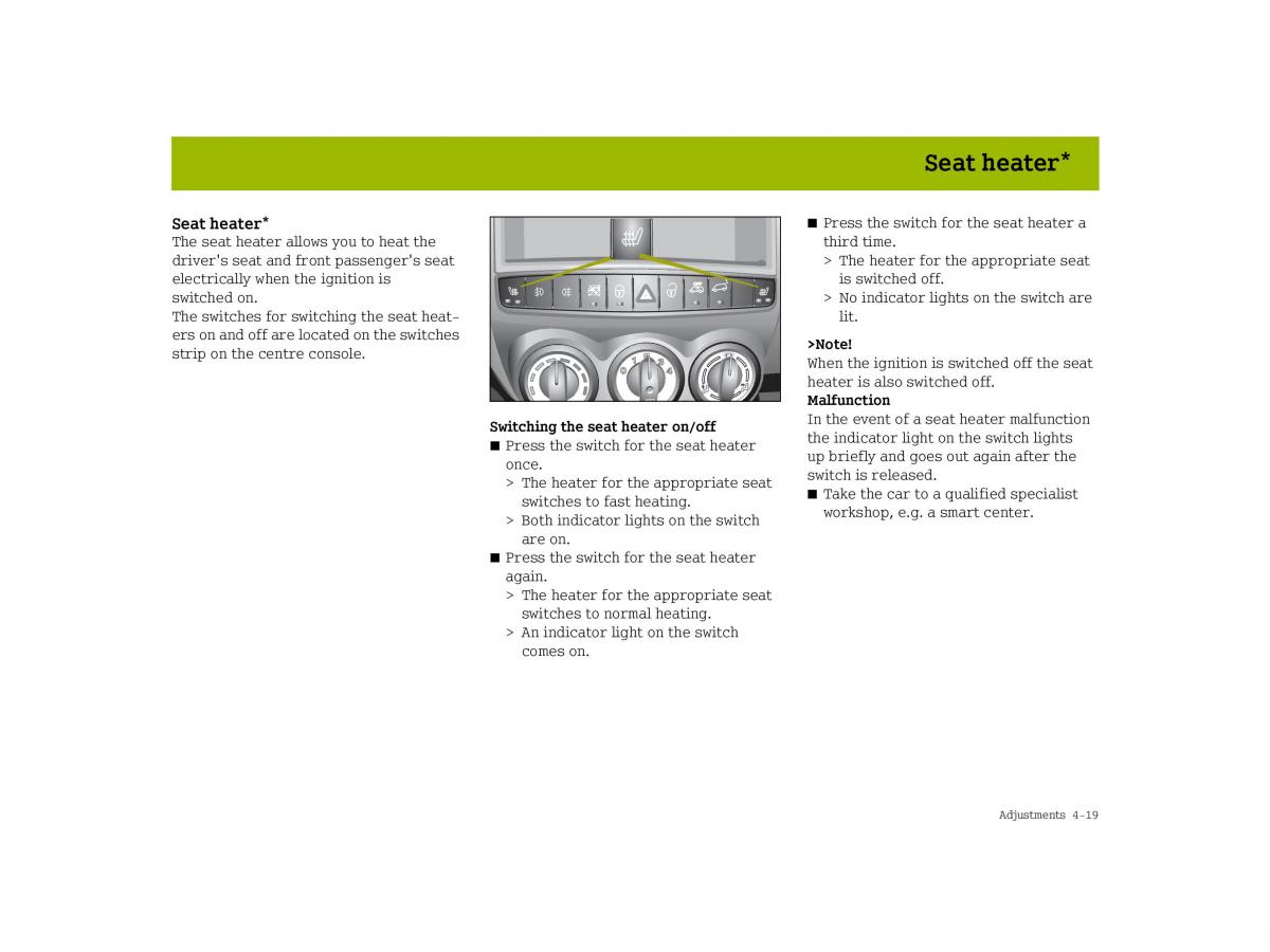 Smart Forfour I 1 owners manual / page 107