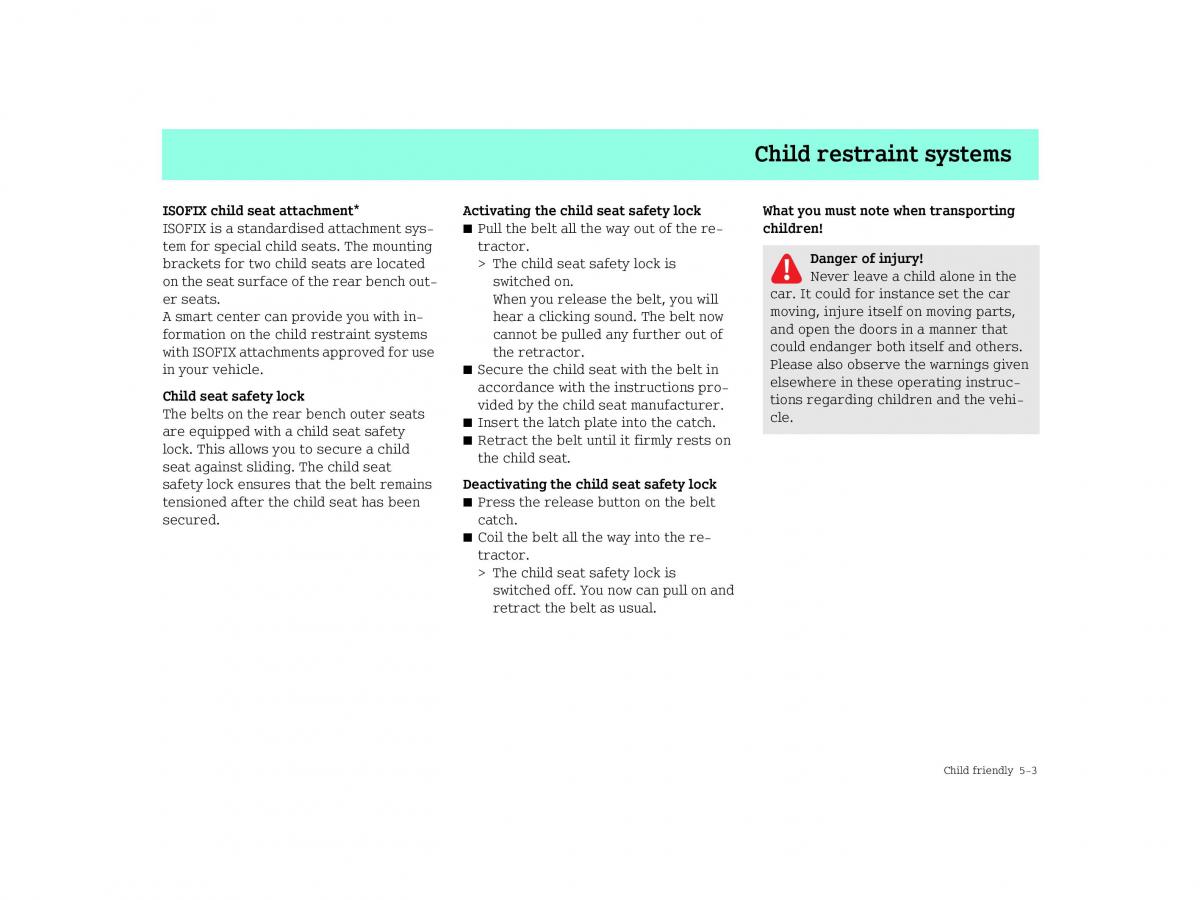 Smart Forfour I 1 owners manual / page 111