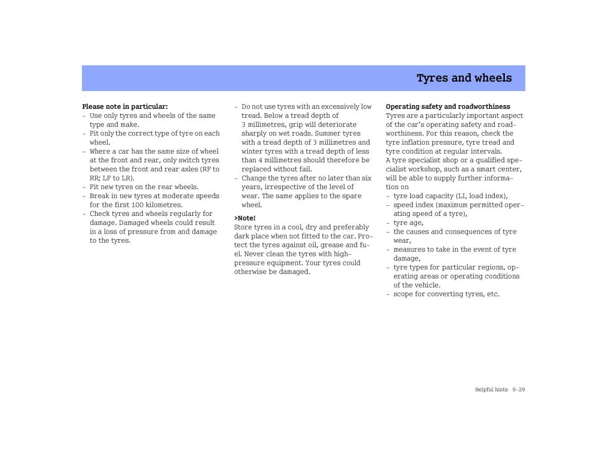 Smart Forfour I 1 owners manual / page 233