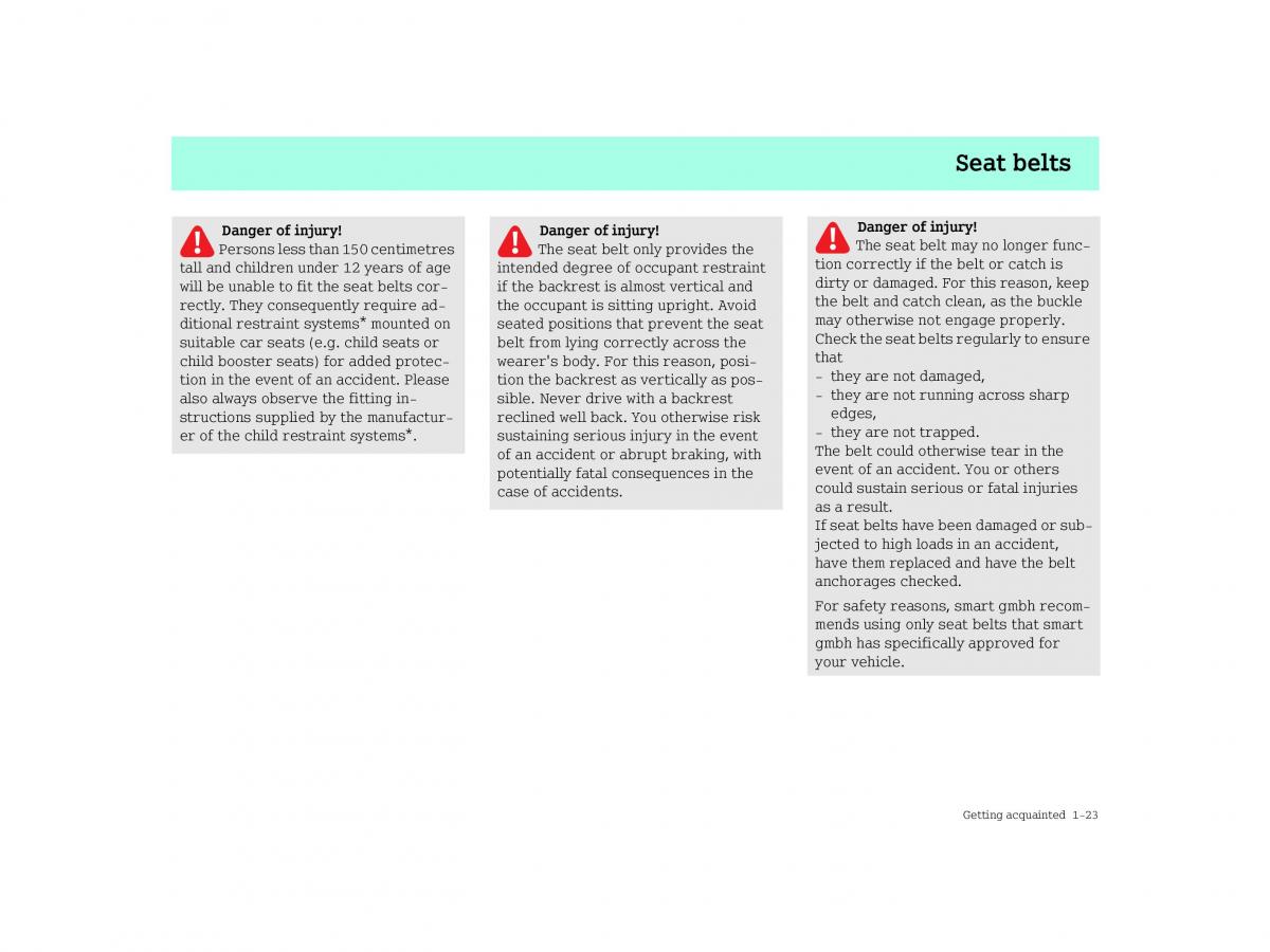 Smart Forfour I 1 owners manual / page 31