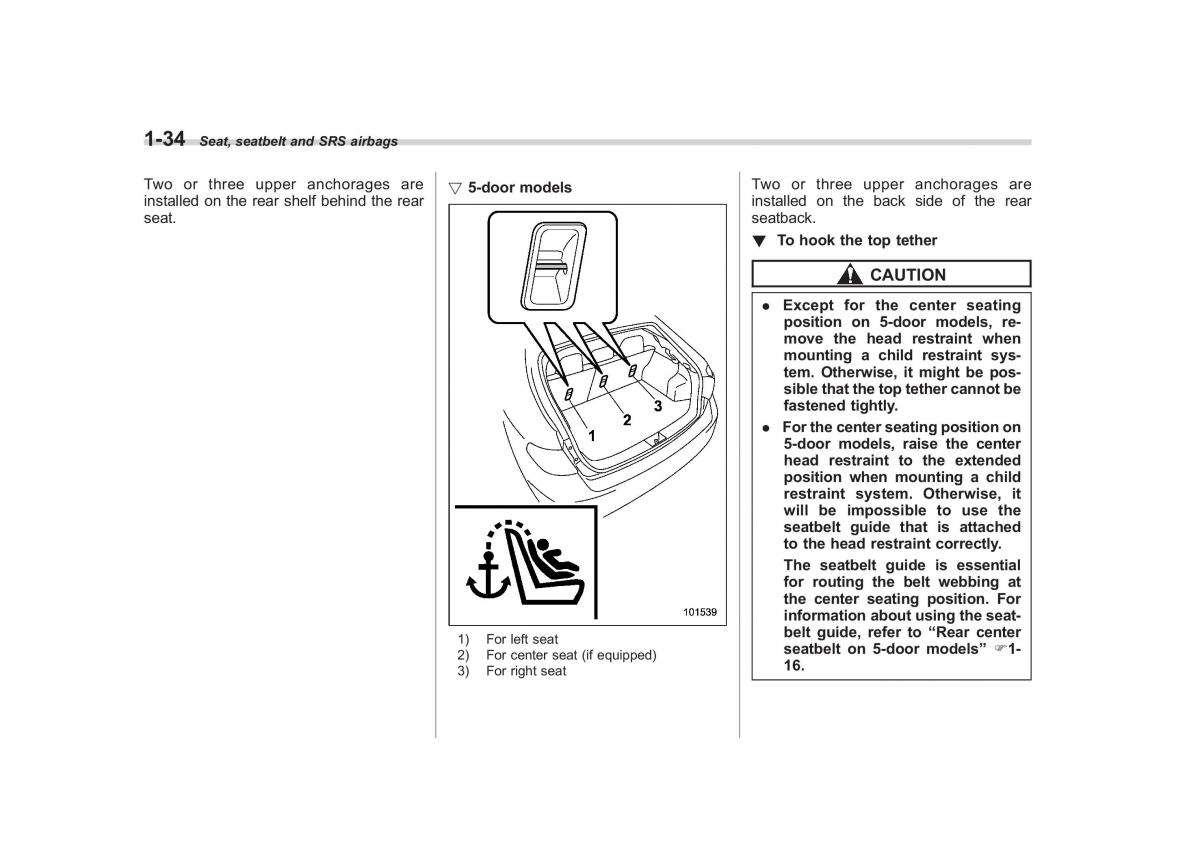 Subaru Impreza IV 4 owners manual / page 61