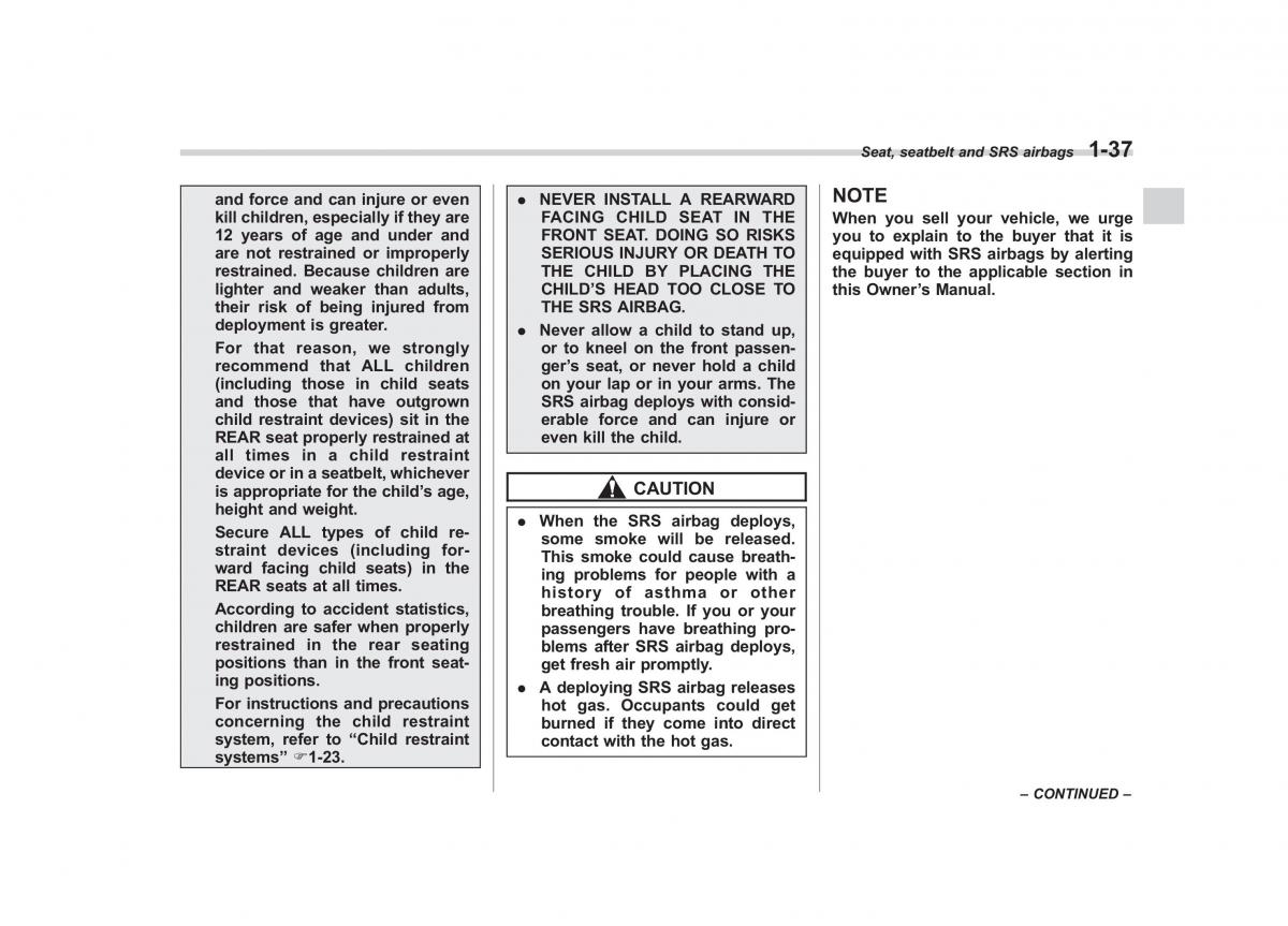 Subaru Impreza IV 4 owners manual / page 64