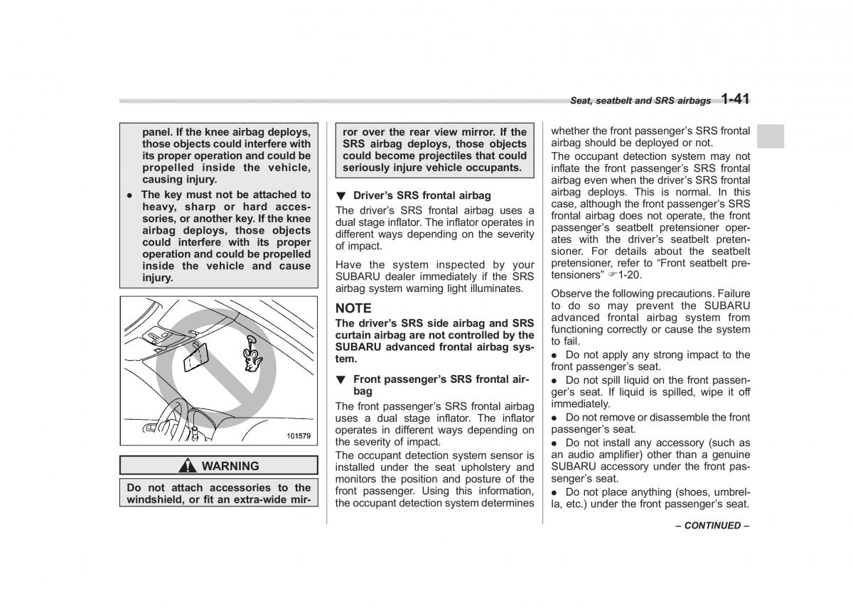 Subaru Impreza IV 4 owners manual / page 68