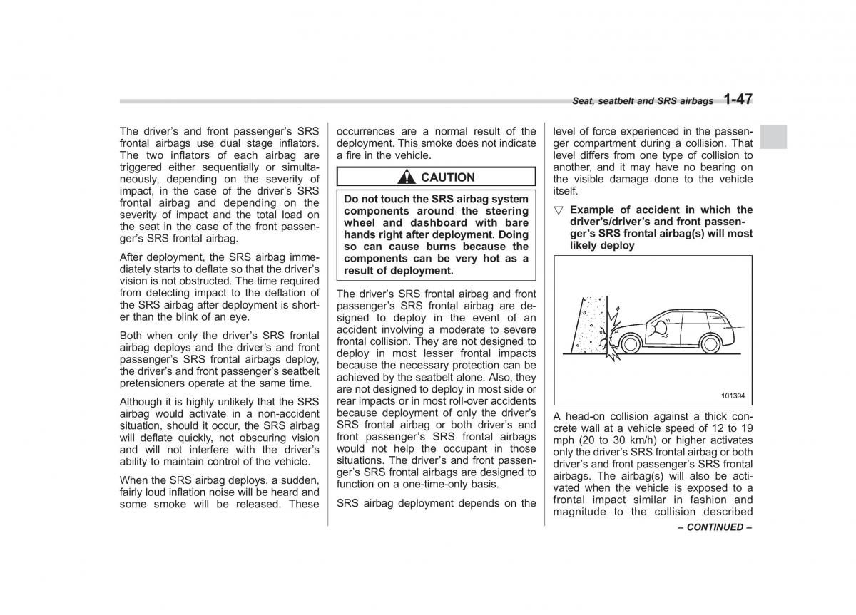 Subaru Impreza IV 4 owners manual / page 74