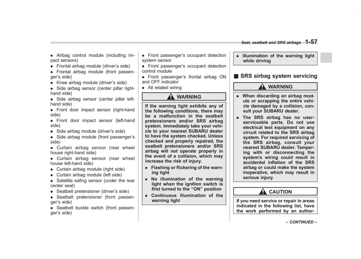 Subaru Impreza IV 4 owners manual / page 84