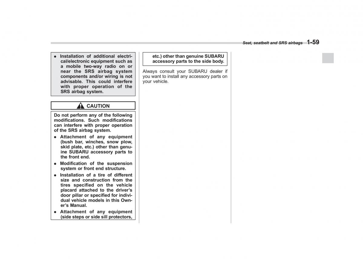 Subaru Impreza IV 4 owners manual / page 86