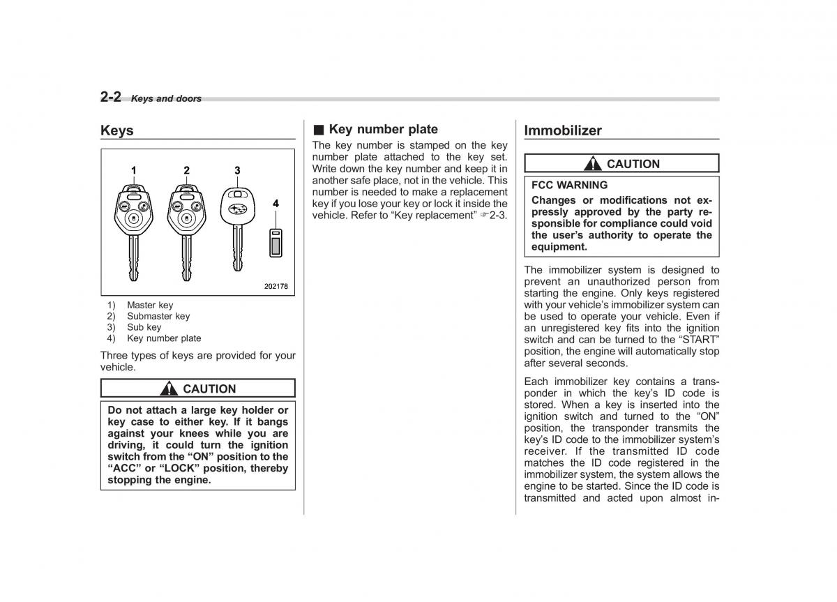 Subaru Impreza IV 4 owners manual / page 89