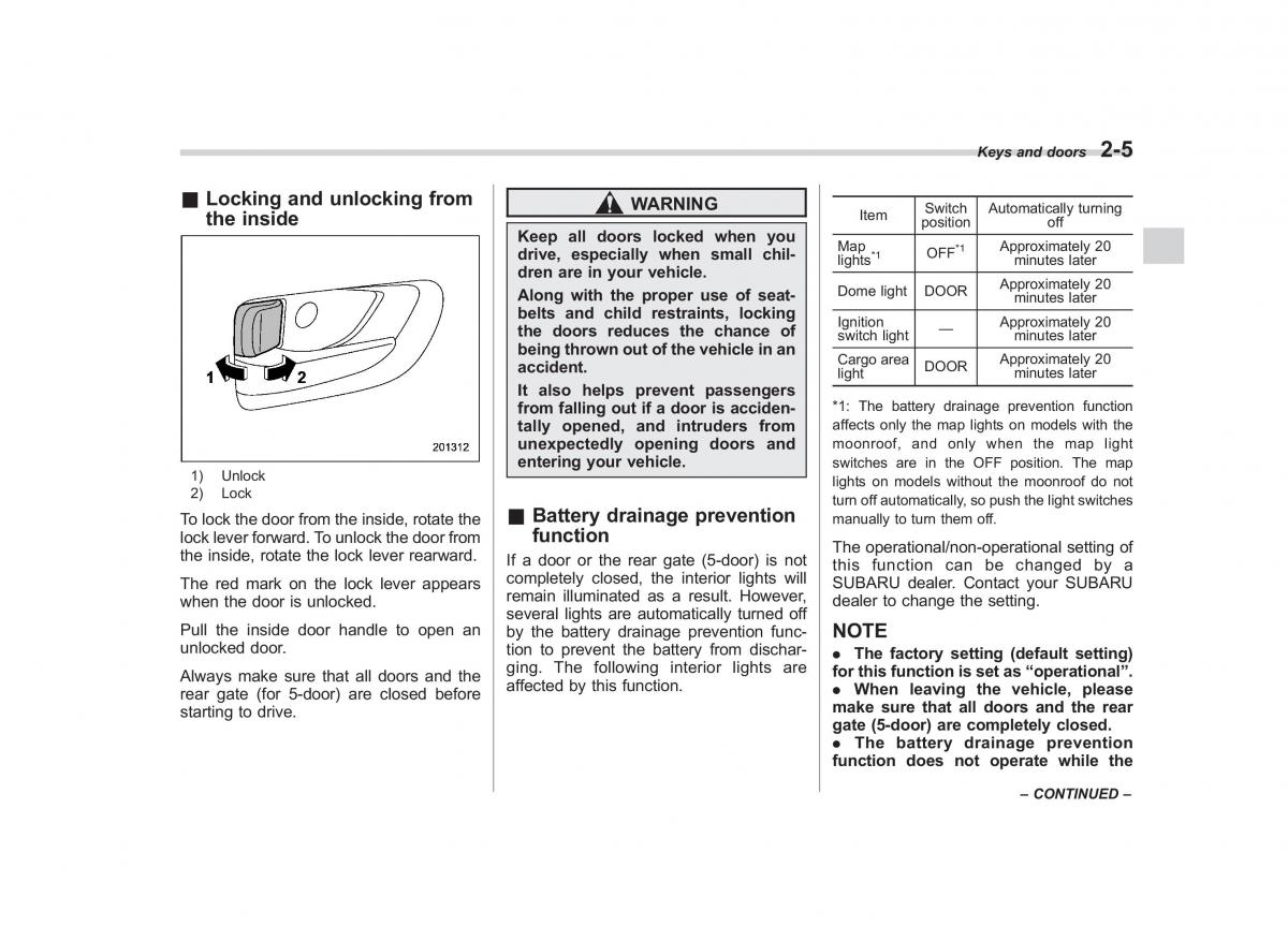 Subaru Impreza IV 4 owners manual / page 92