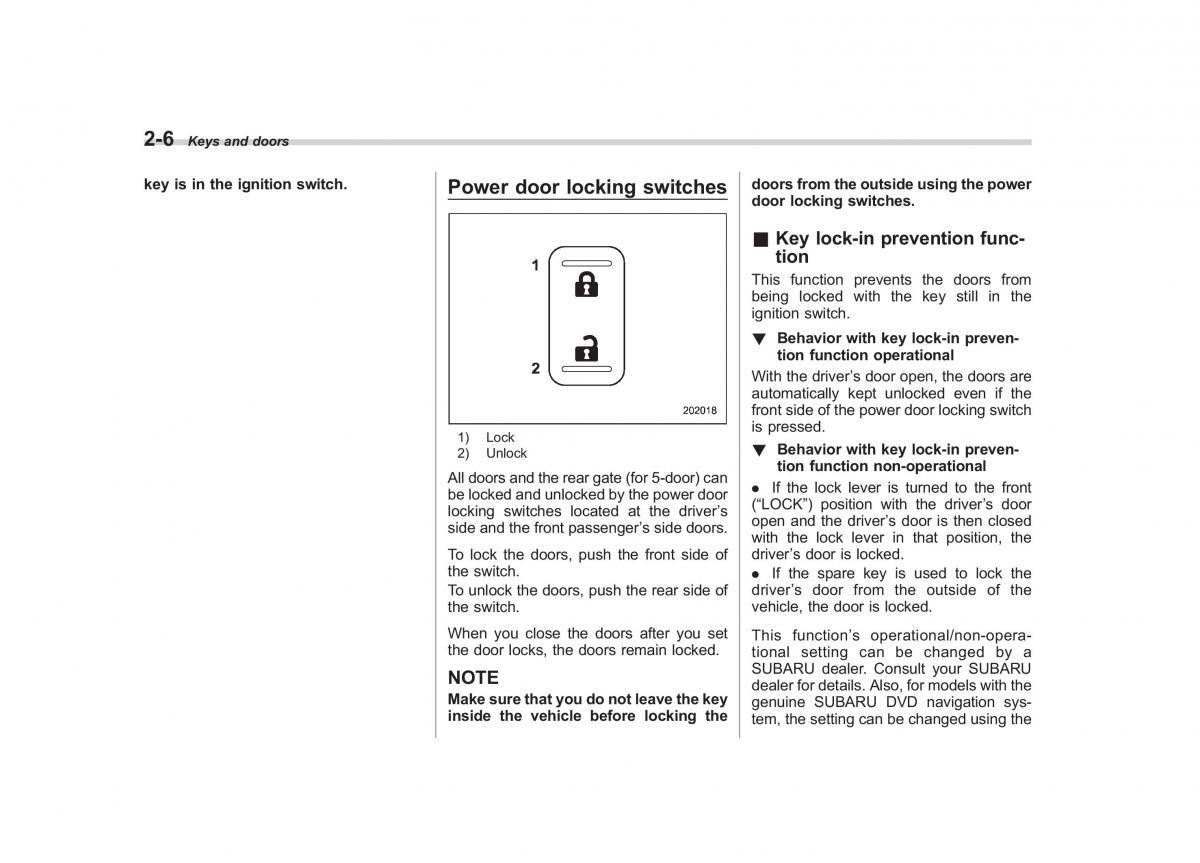 Subaru Impreza IV 4 owners manual / page 93