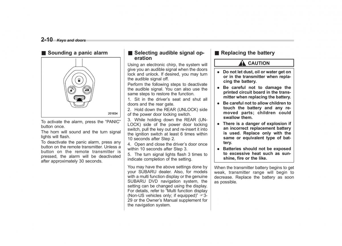 Subaru Impreza IV 4 owners manual / page 97