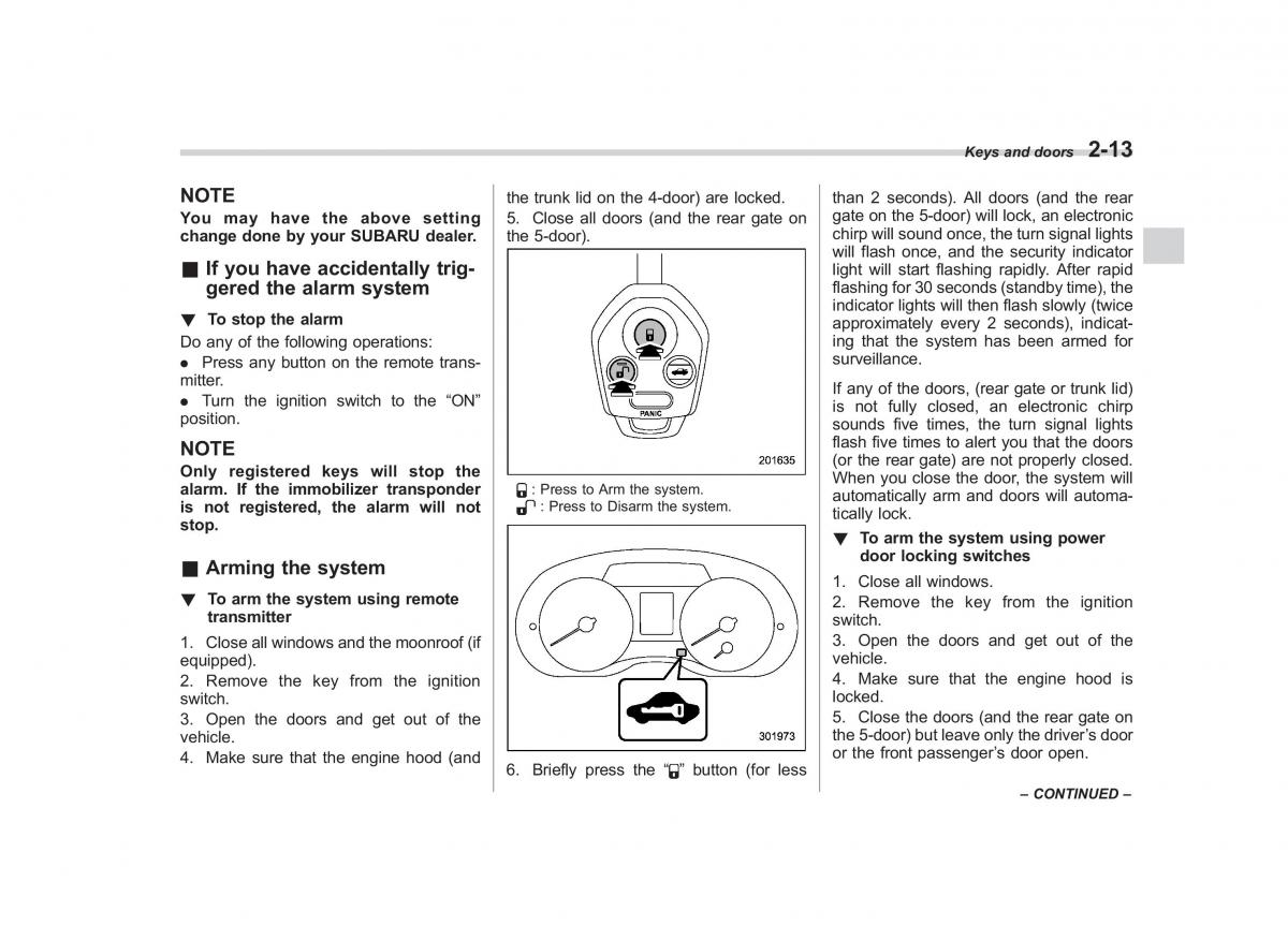 Subaru Impreza IV 4 owners manual / page 100