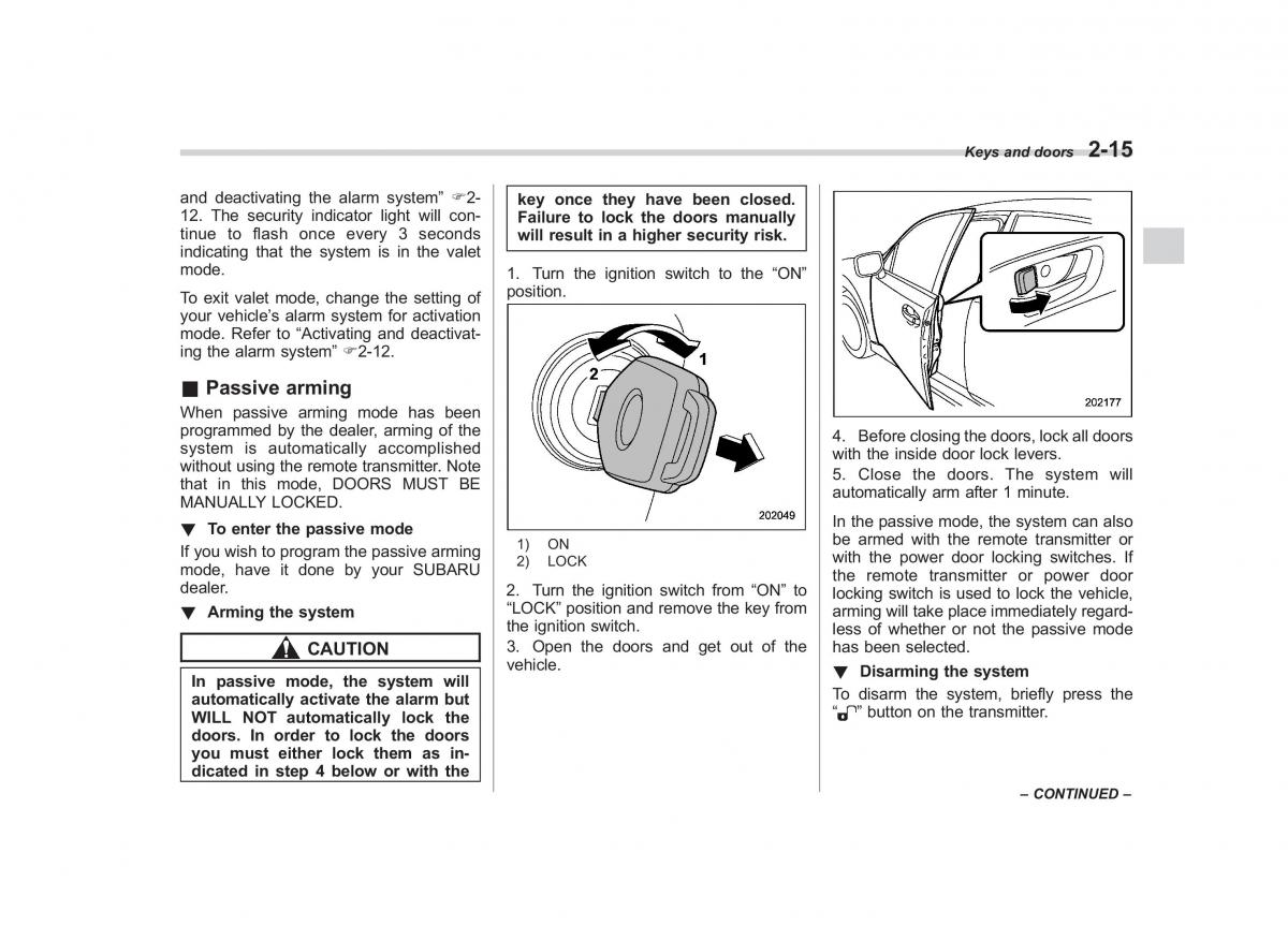 Subaru Impreza IV 4 owners manual / page 102