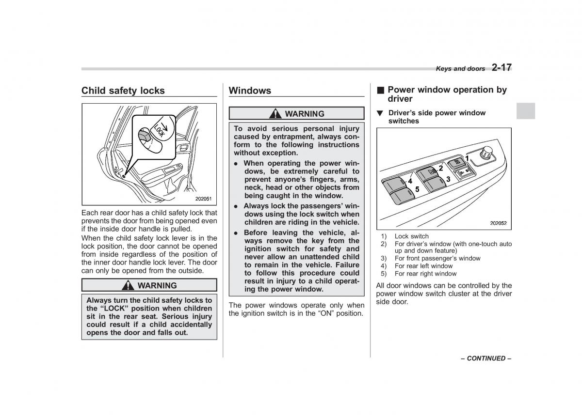 Subaru Impreza IV 4 owners manual / page 104