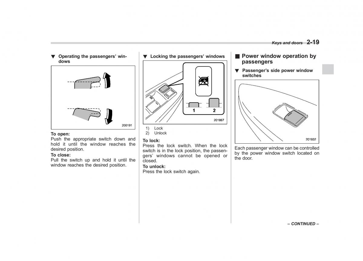 Subaru Impreza IV 4 owners manual / page 106