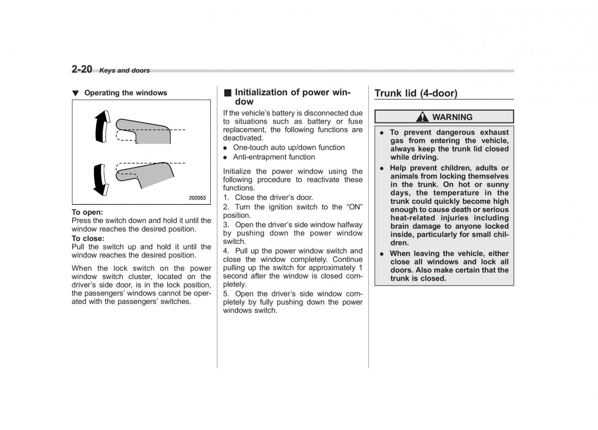 Subaru Impreza IV 4 owners manual / page 107