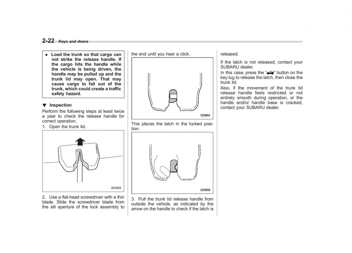 Subaru Impreza IV 4 owners manual / page 109