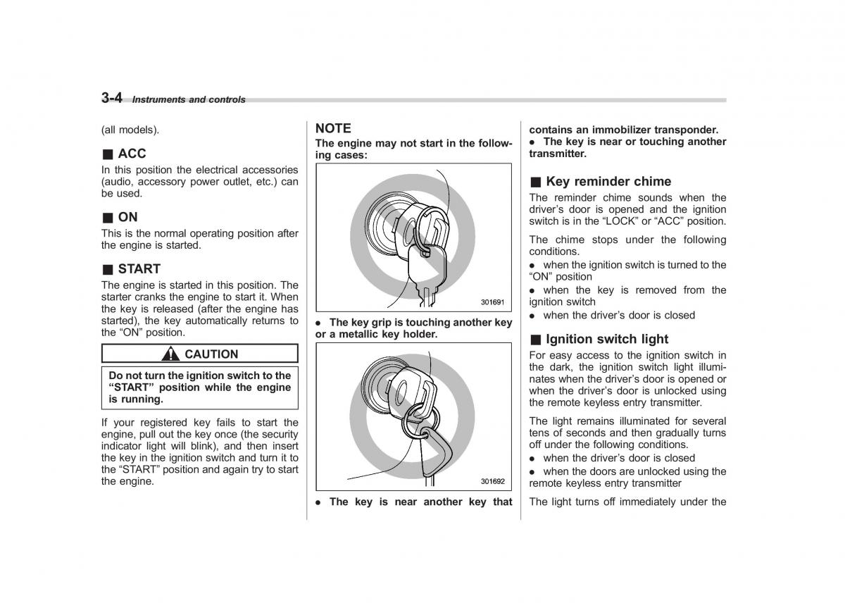 Subaru Impreza IV 4 owners manual / page 117