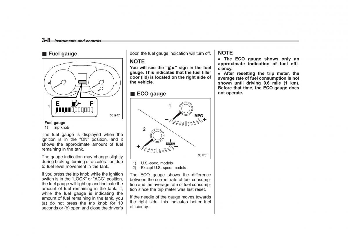 Subaru Impreza IV 4 owners manual / page 121